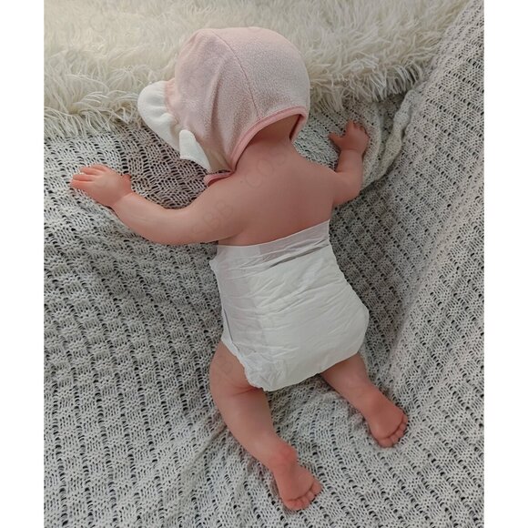 6.71lbs Cute Newborn Platinum Silicone 45cm Reborn Baby Girl Doll With Open Eyes - Picture 16 of 16